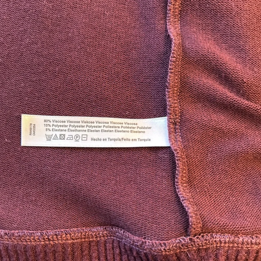Anthropologie Purple Open Front Cardigan with Long Sleeves and Shawl Collar - Picture 4 of 4